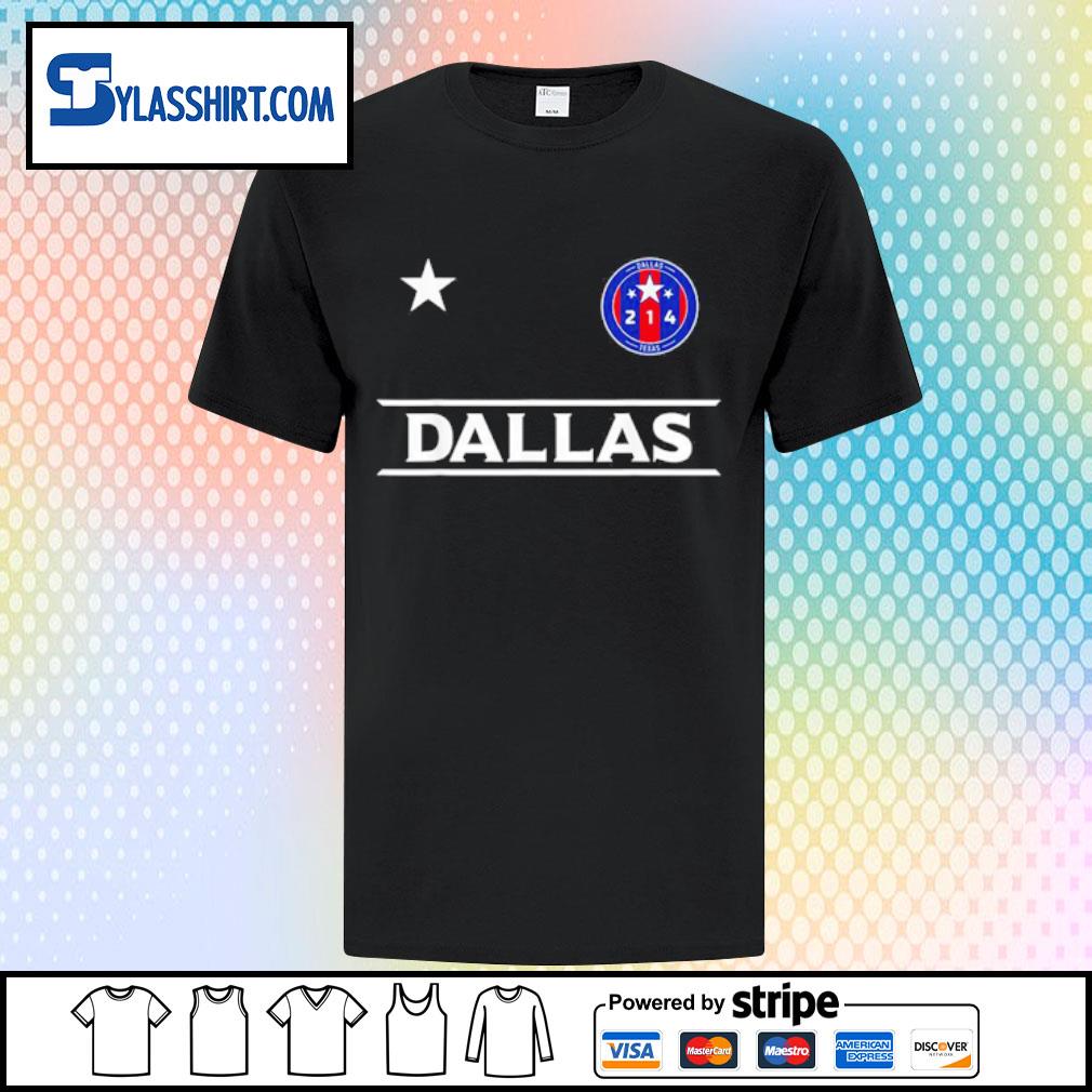 Nice dallas City 214 Round Badge with Stars Texas shirt